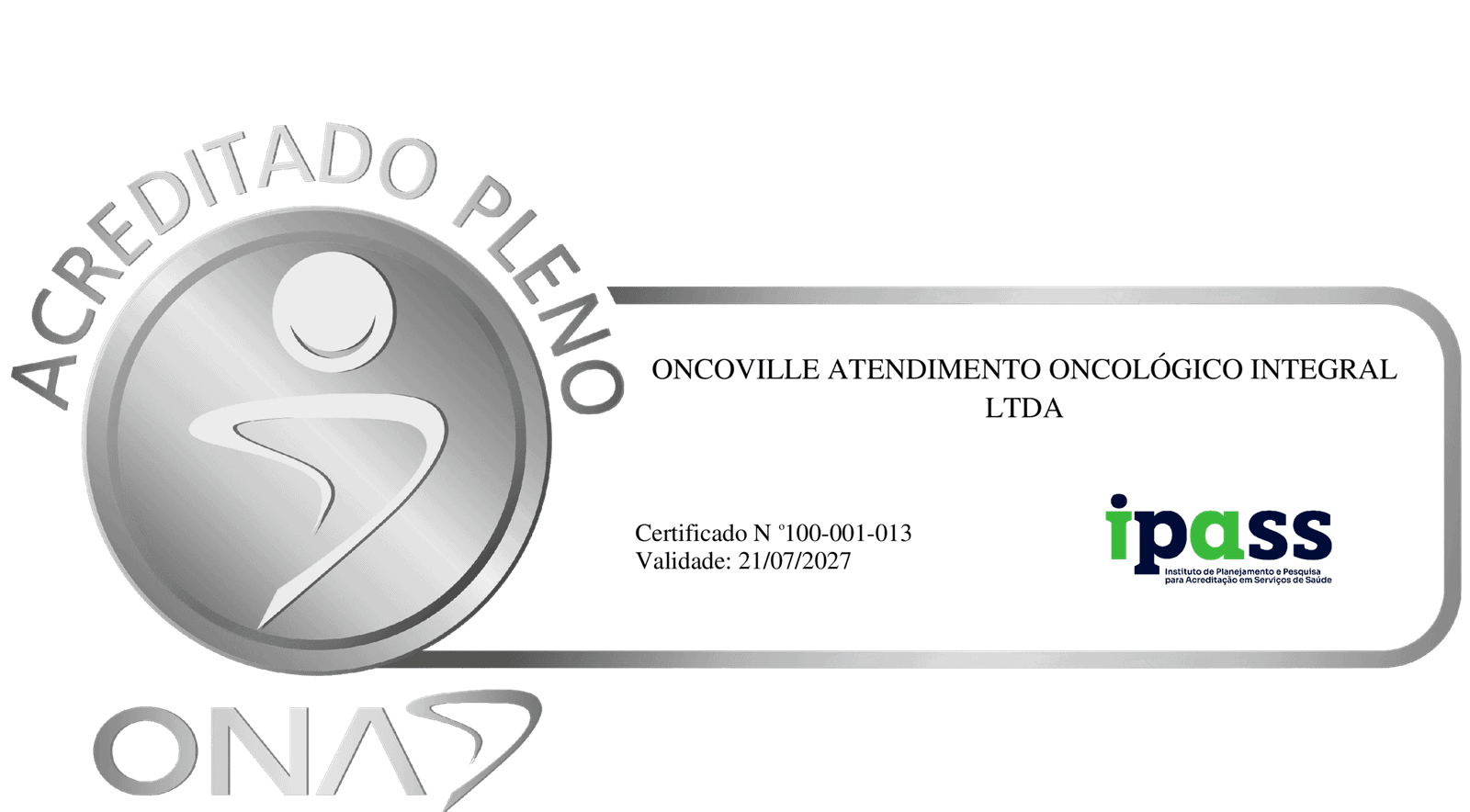 Selo Acreditado Pleno para o Oncoville