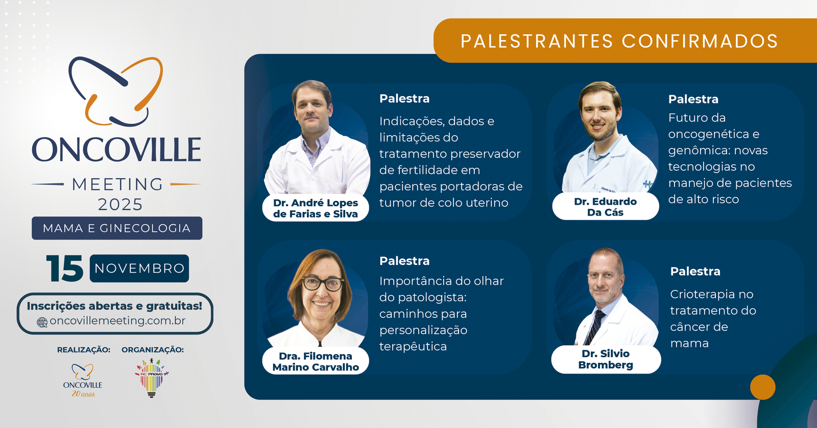 O Oncoville celebra 20 anos de dedicação à oncologia com o Oncoville Meeting 2025!