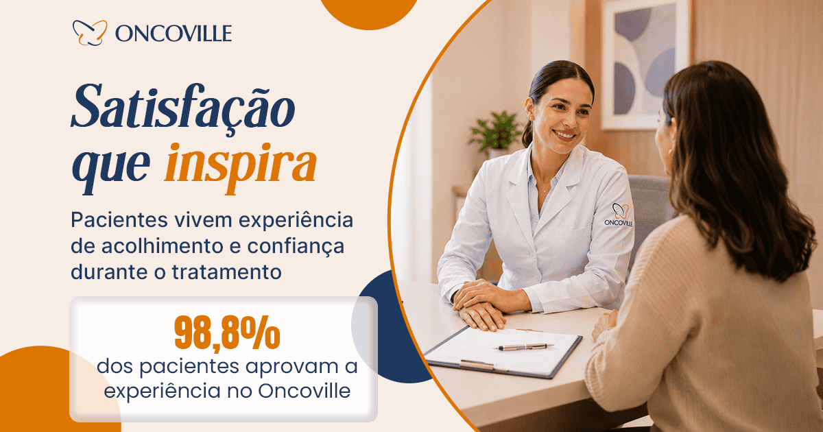 Satisfação que inspira: 98,4% dos pacientes aprovam a experiência no Oncoville